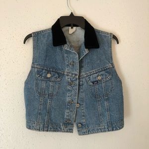 Lee Jean Jacket Vintage Short Sleeve Sz Medium